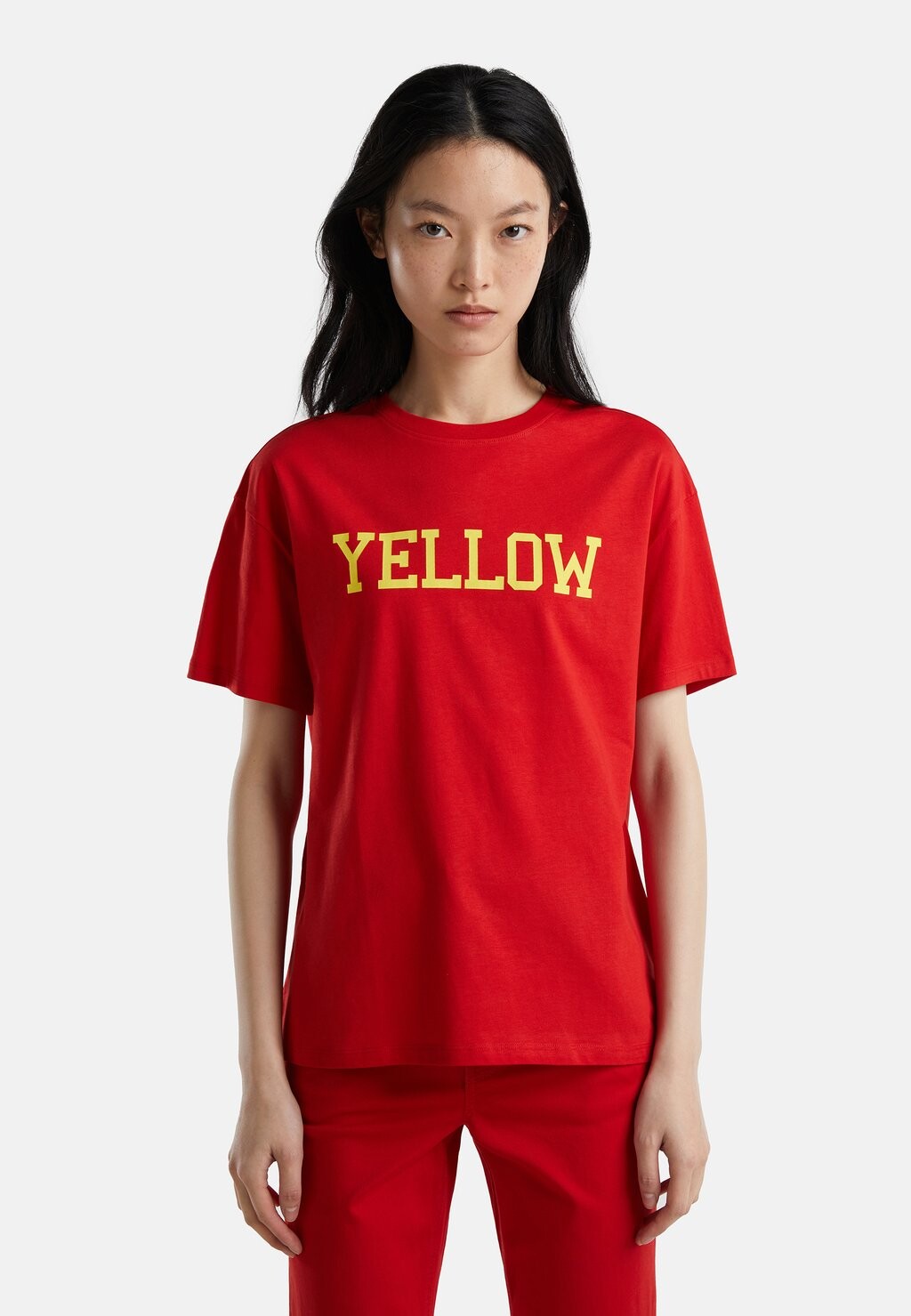 

Футболка с принтом United Colors of Benetton, красный