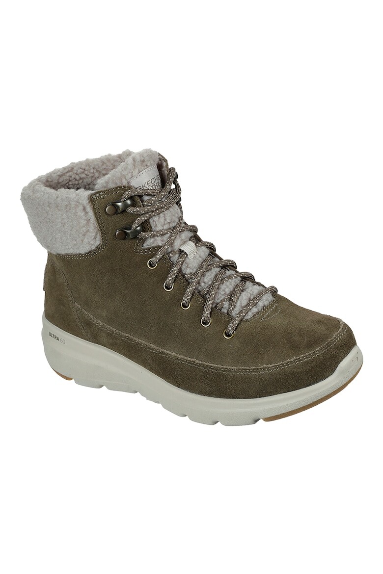 

Замшевые ботинки Glacial Ultra-Wood с эко-пухом Skechers, зеленый