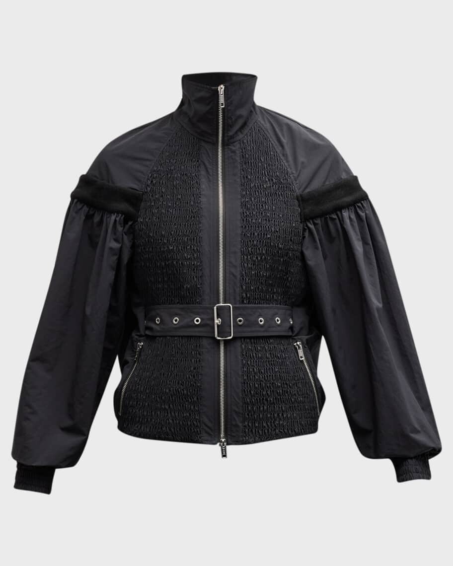 

Присборенная куртка из переработанного технополи 3.1 Phillip Lim, Черный