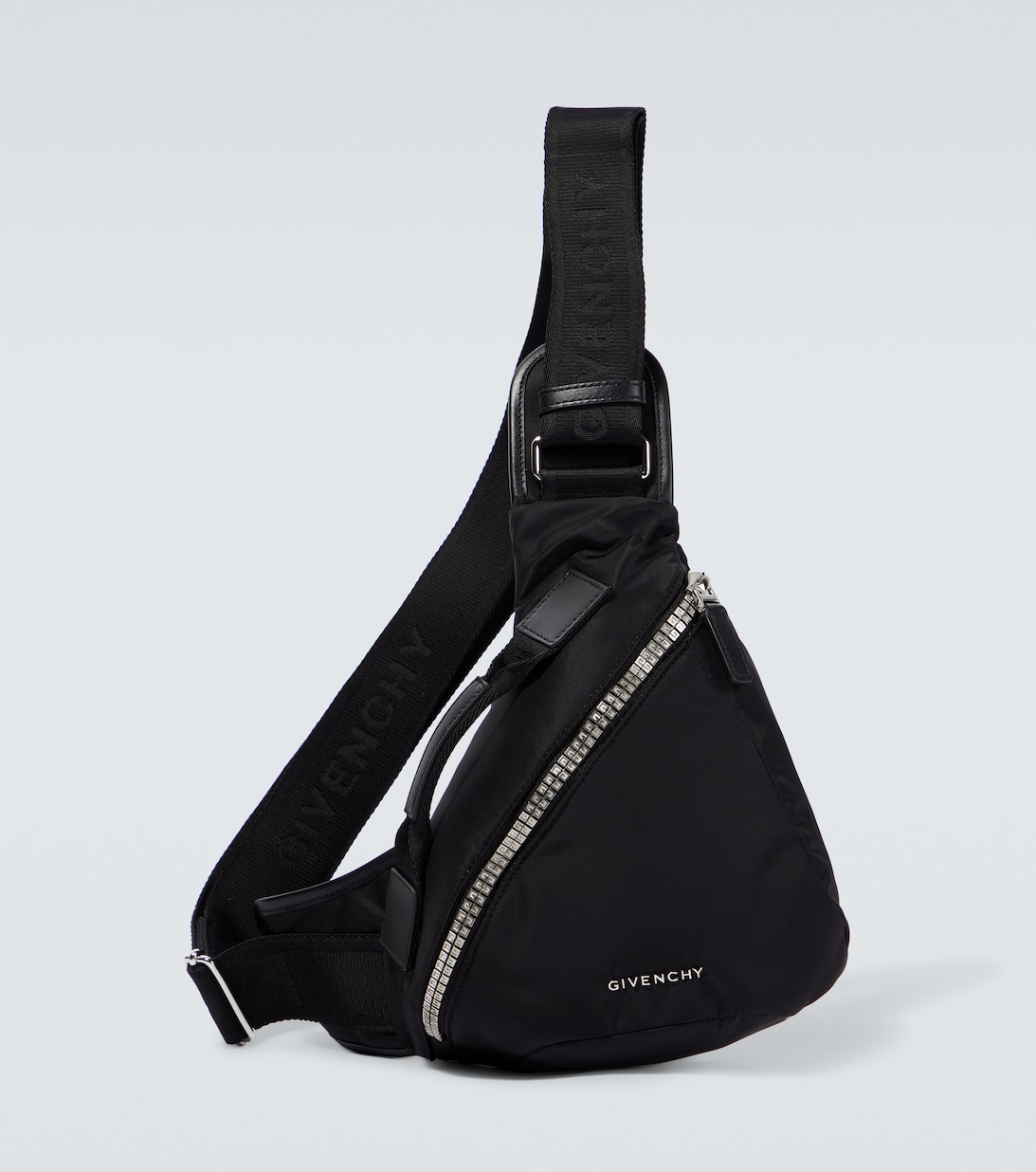 Маленькая сумка через плечо Triangle с G-Zip Givenchy, черный