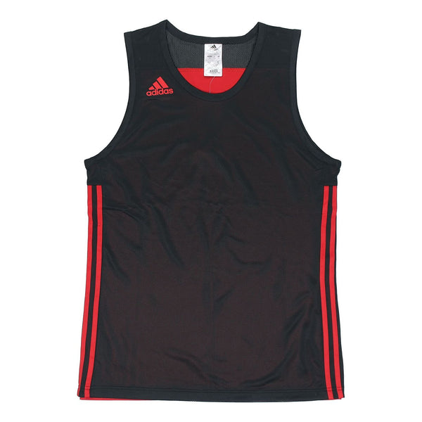 Майка adidas Basketball Training Casual Breathable Knitted Vest Men Black/Red, черный баскетбольная майка adidas knitted breathable basketball vest men red white красный белый