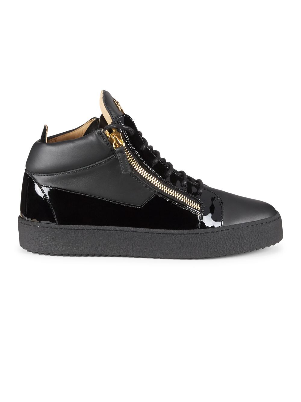 

Кожаные кроссовки средней высоты Birel Giuseppe Zanotti, неро