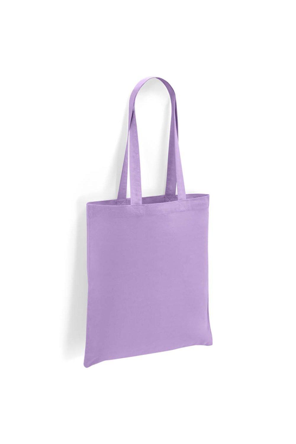 цена Хлопковая большая сумка объемом 10 л с длинной ручкой Brand Lab, фиолетовый