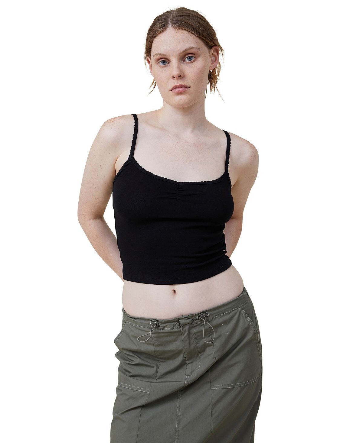 

Женский топ на бретельках в стиле 90-х годов COTTON ON, черный