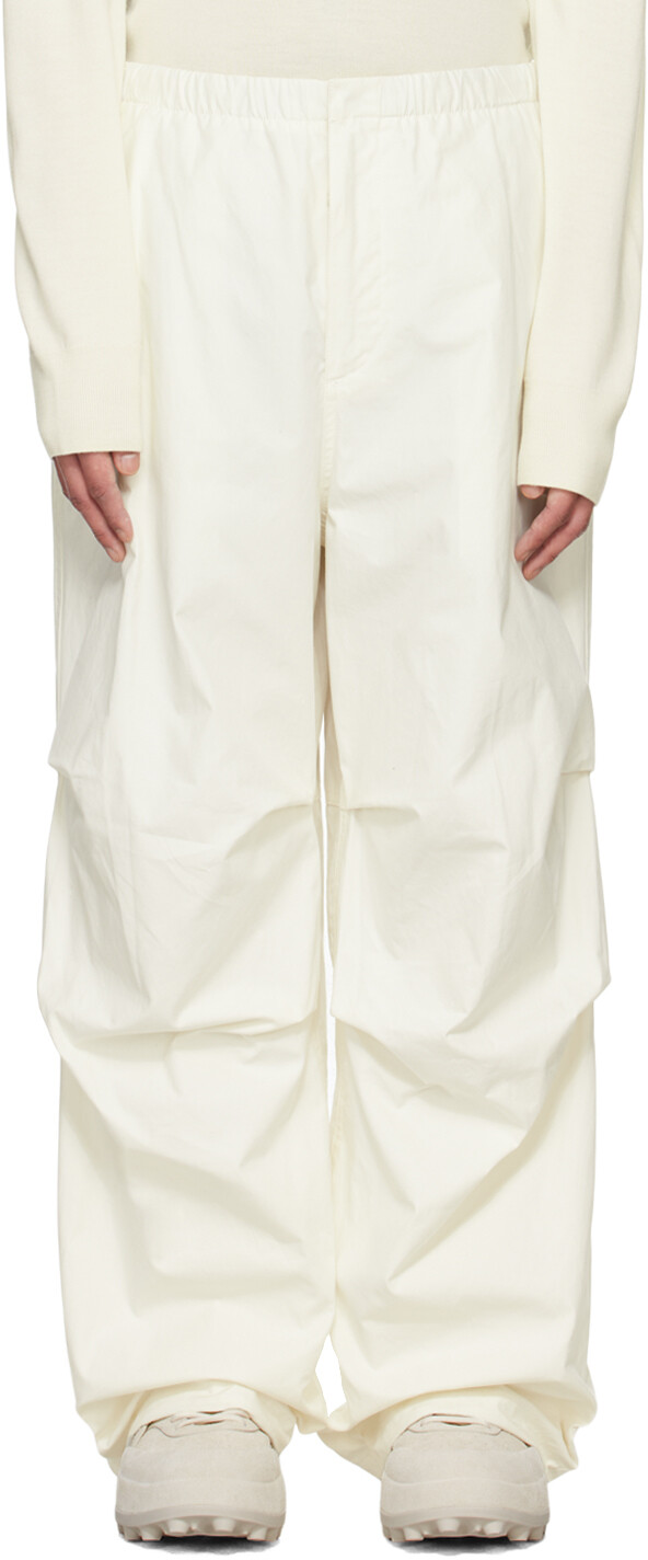 

Белые брюки-карго оверсайз Jil Sander