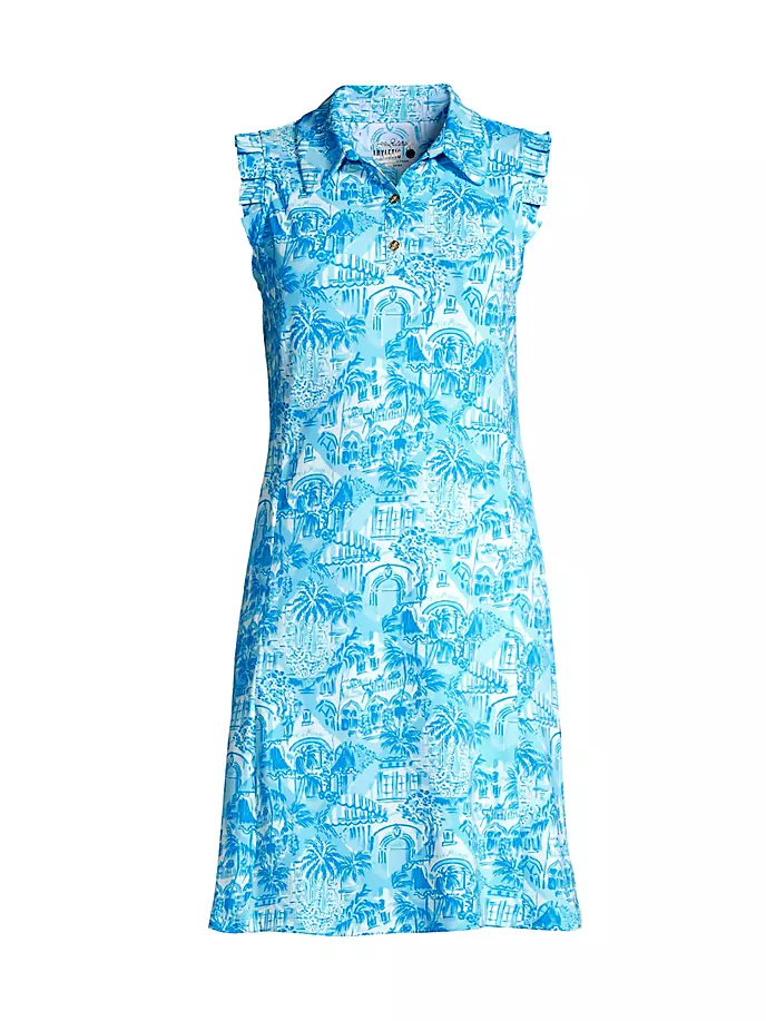 

Мини-платье Silvia с цветочным принтом UPF 50+ Lilly Pulitzer, синий