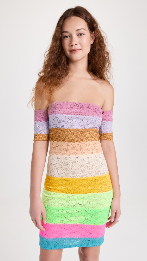 

Платье мини BruceGlen Cake Stripe Lace Bandage
