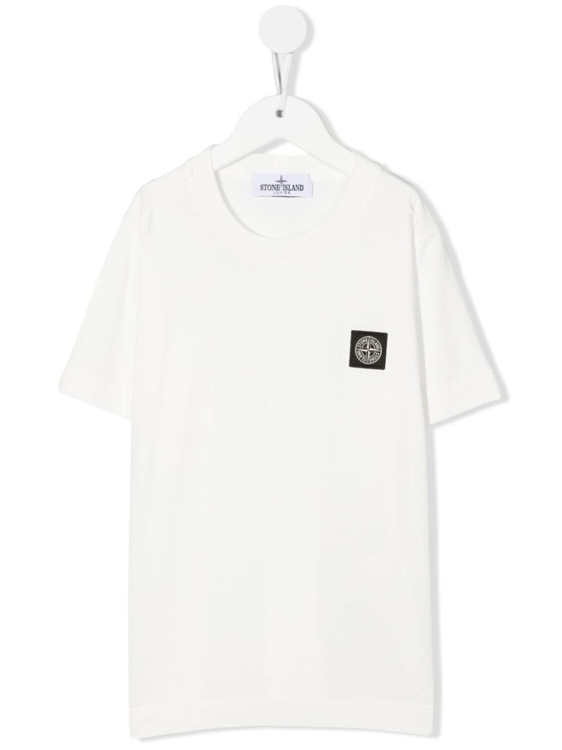 

Stone Island Junior футболка с нашивкой-логотипом, белый
