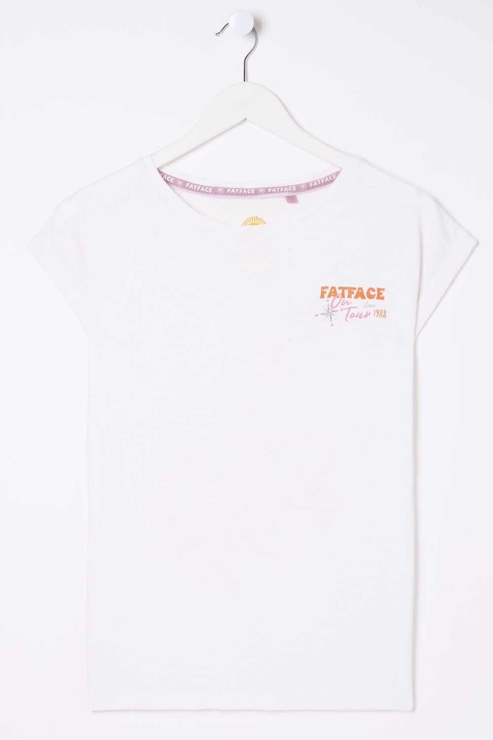 

Футболка Fatface с картой Великобритании из 100% хлопка Fat Face, белый