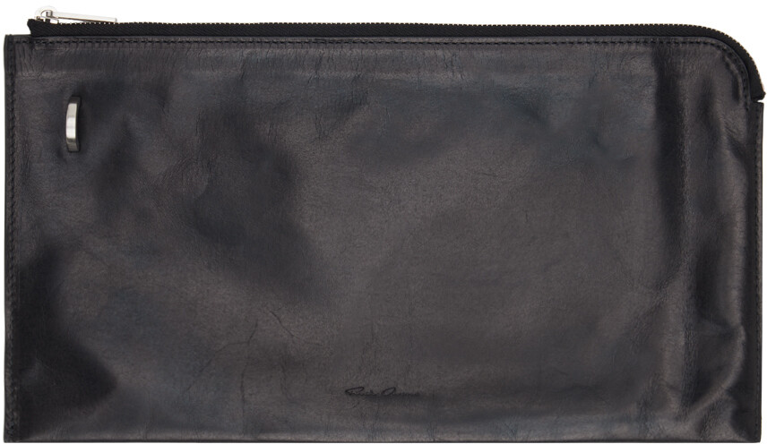 

Черный кошелек-конверт с приглашениями Rick Owens, цвет Black