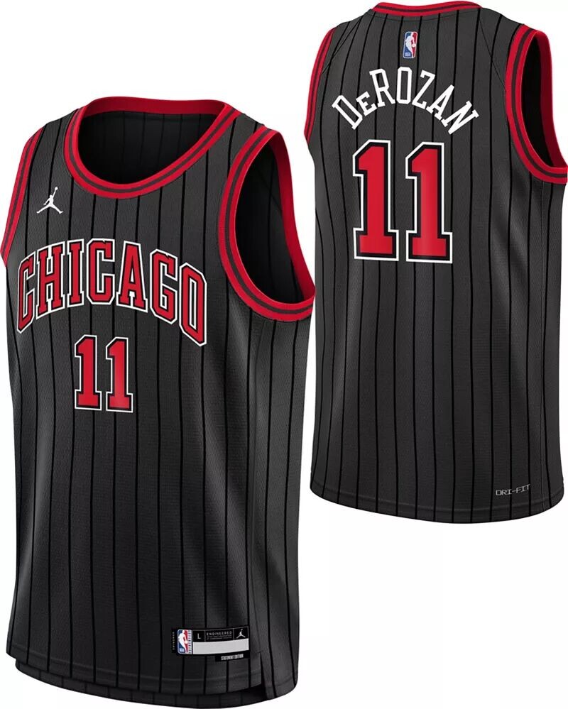 

Jordan Черная майка Nike Youth Chicago Bulls Demar Derozan #11 Dri-FIT Swingman