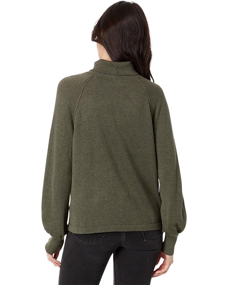 

Свитер Lilla P Snap Cuff Turtleneck Sweater, цвет Moss