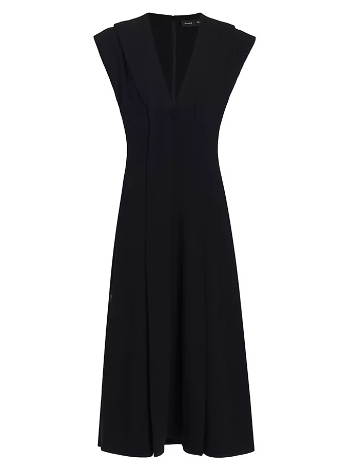 

Платье-миди из матового крепа Proenza Schouler, черный