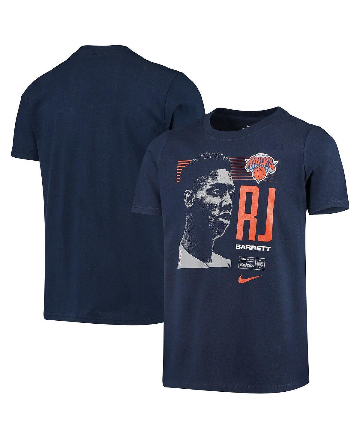 

Синяя футболка Big Boys RJ Barrett New York Knicks с участием драфта НБА 2019 года Nike