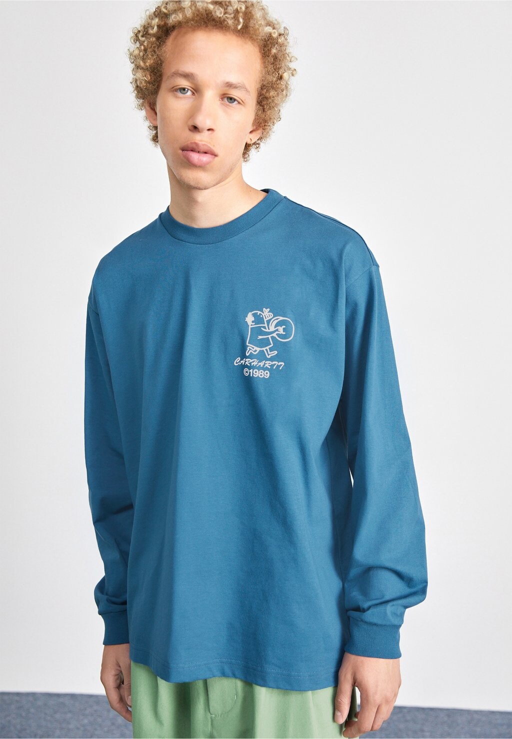 

Топ с длинными рукавами DELICIOUS FREQUENCIES Carhartt WIP, цвет prussian blue