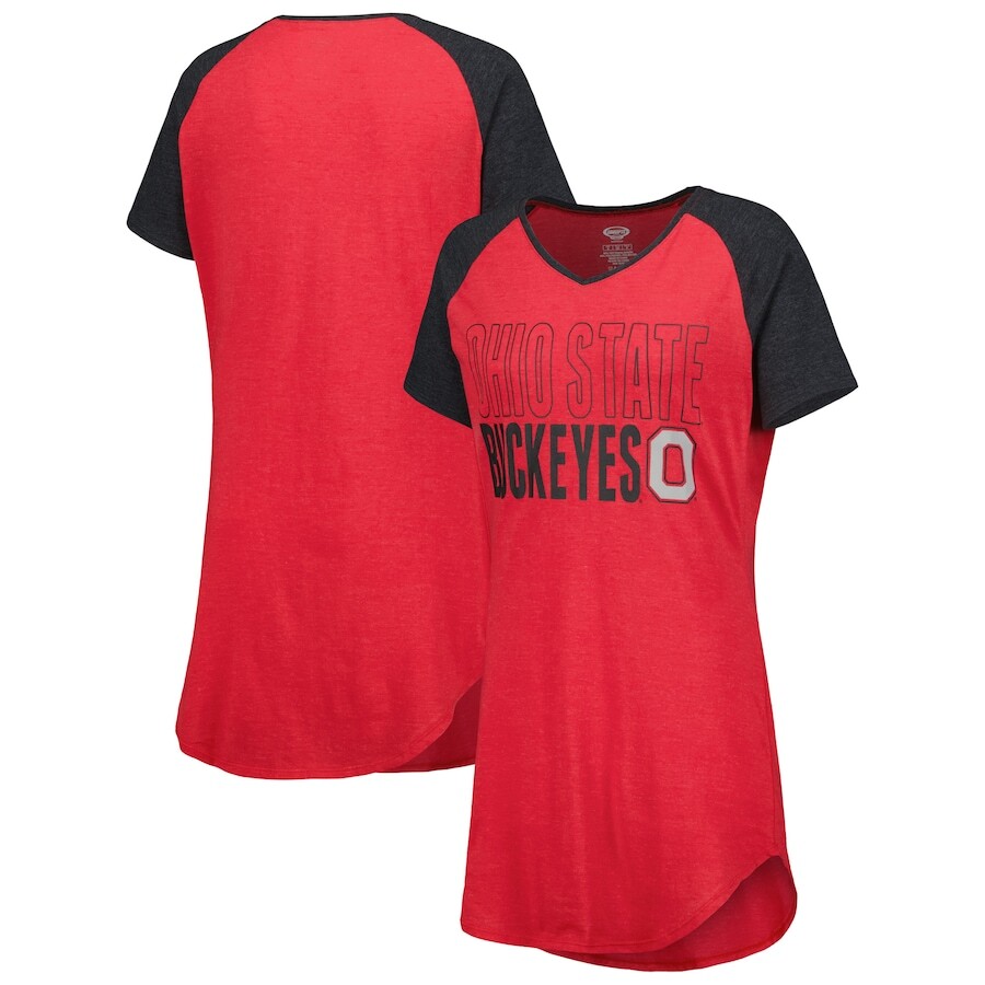 

Ночная рубашка Concepts Sport Ohio State Buckeyes, алый