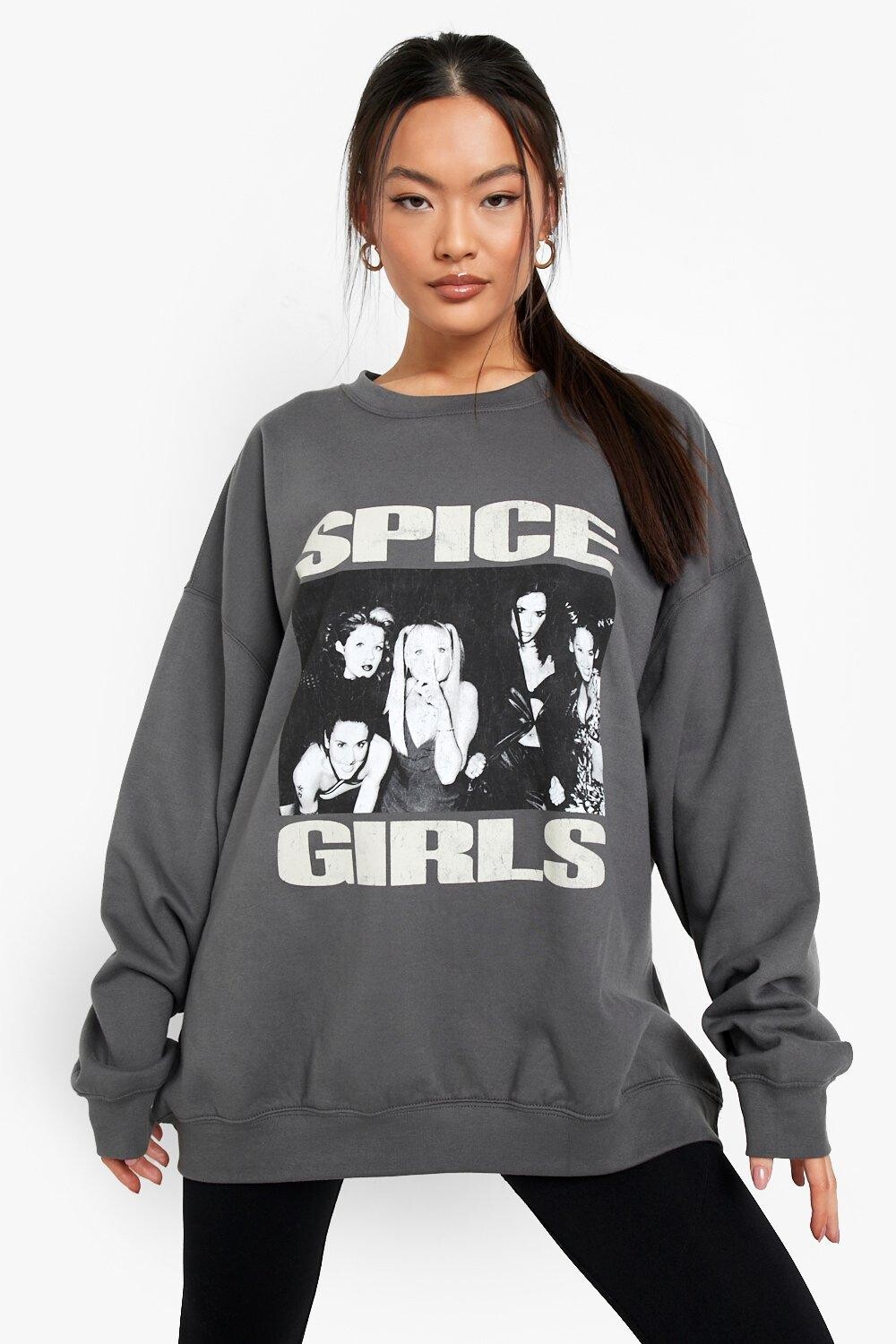 

Свитер оверсайз spice girls license Boohoo, угольный