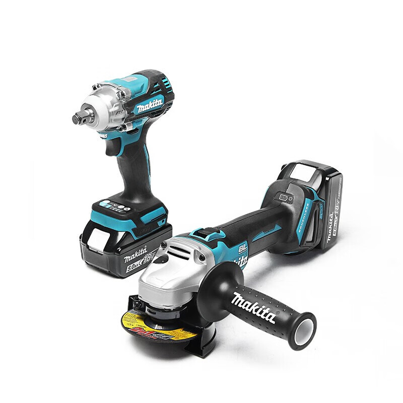 Полировальная машина аккумуляторная Makita DLX2406TX2 + Дрель Makita DTW300