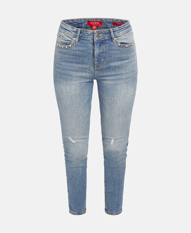 

Джинсы скинни Guess, синий