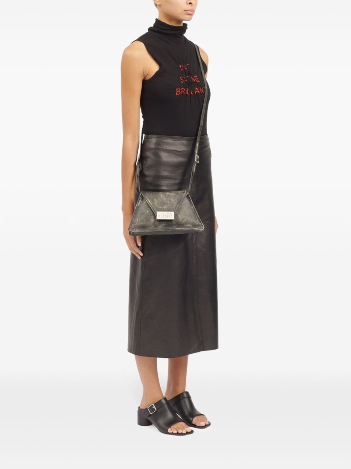 

MM6 Maison Margiela кошелек Numeric среднего размера, черный