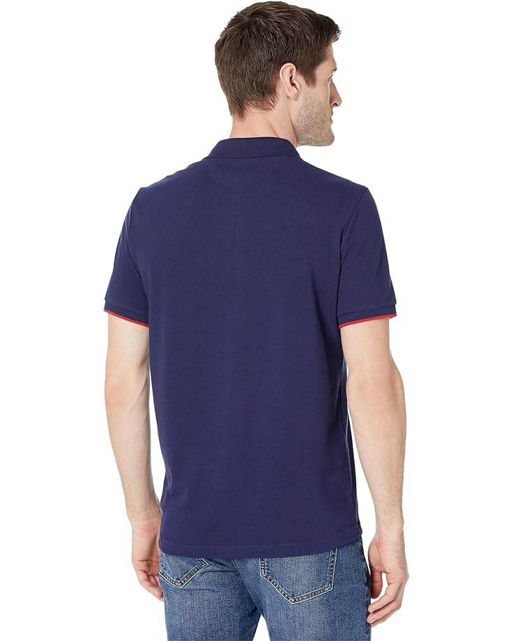 

Поло U.S. POLO ASSN. Short Sleeve Slim Fit Tricot Pieced Pique Polo, цвет Classic Navy