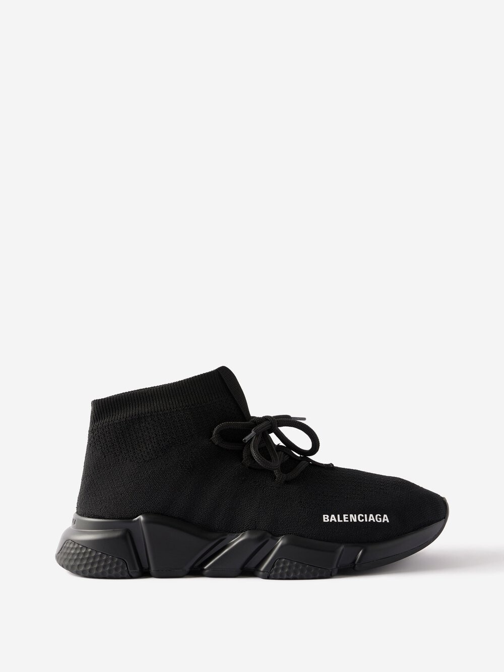 

Кроссовки speed 2.0 из переработанной вязки на шнуровке Balenciaga, черный
