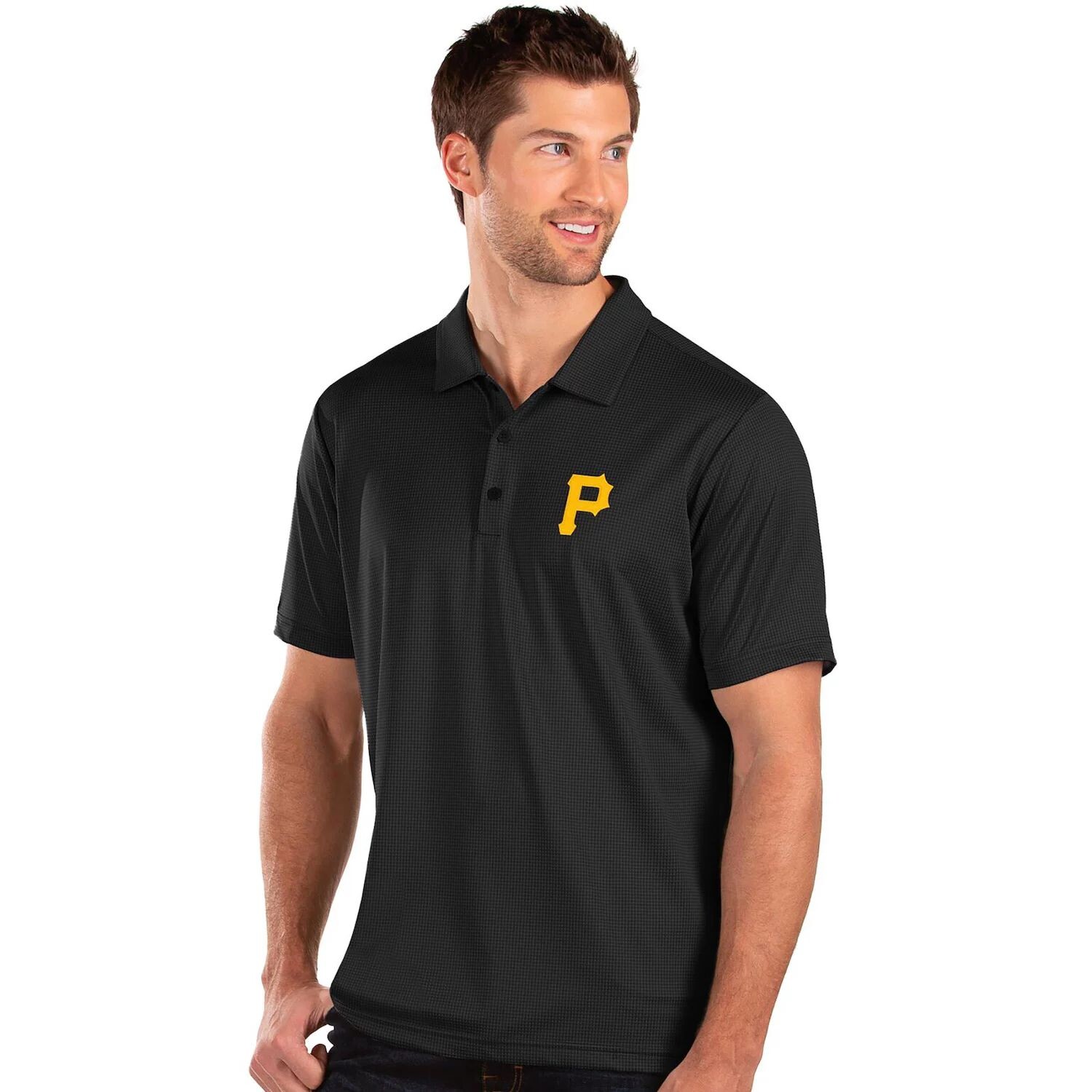 

Мужская рубашка-поло Antigua Pittsburgh Pirates черного цвета