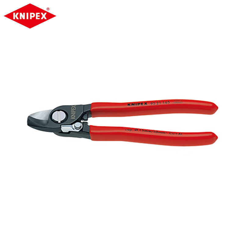 Кусачки для проволоки KNIPEX, 165 мм, с пластиковой ручкой, кусачки для проволоки, одножильные, многожильные, кусачки для медной и алюминиевой проволоки 95 21 165