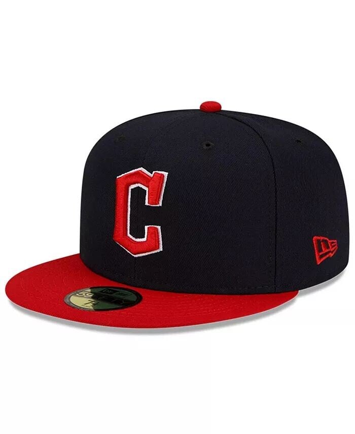 

Темно-синяя и красная бейсболка Big Boys Cleveland Guardians Authentic Collection с логотипом 59FIFTY на поле New Era, мультиколор