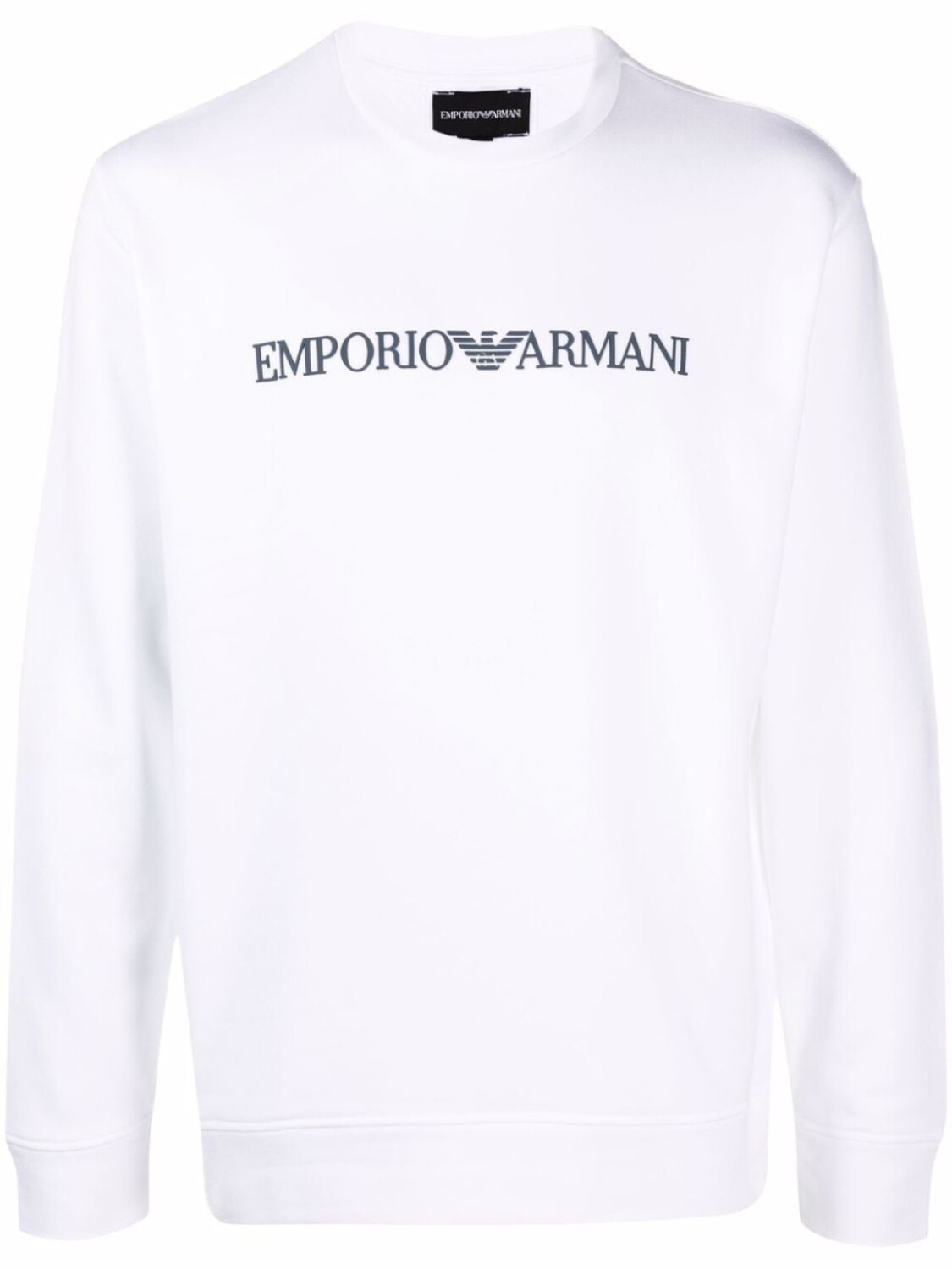 

Emporio Armani толстовка с круглым вырезом и логотипом, белый