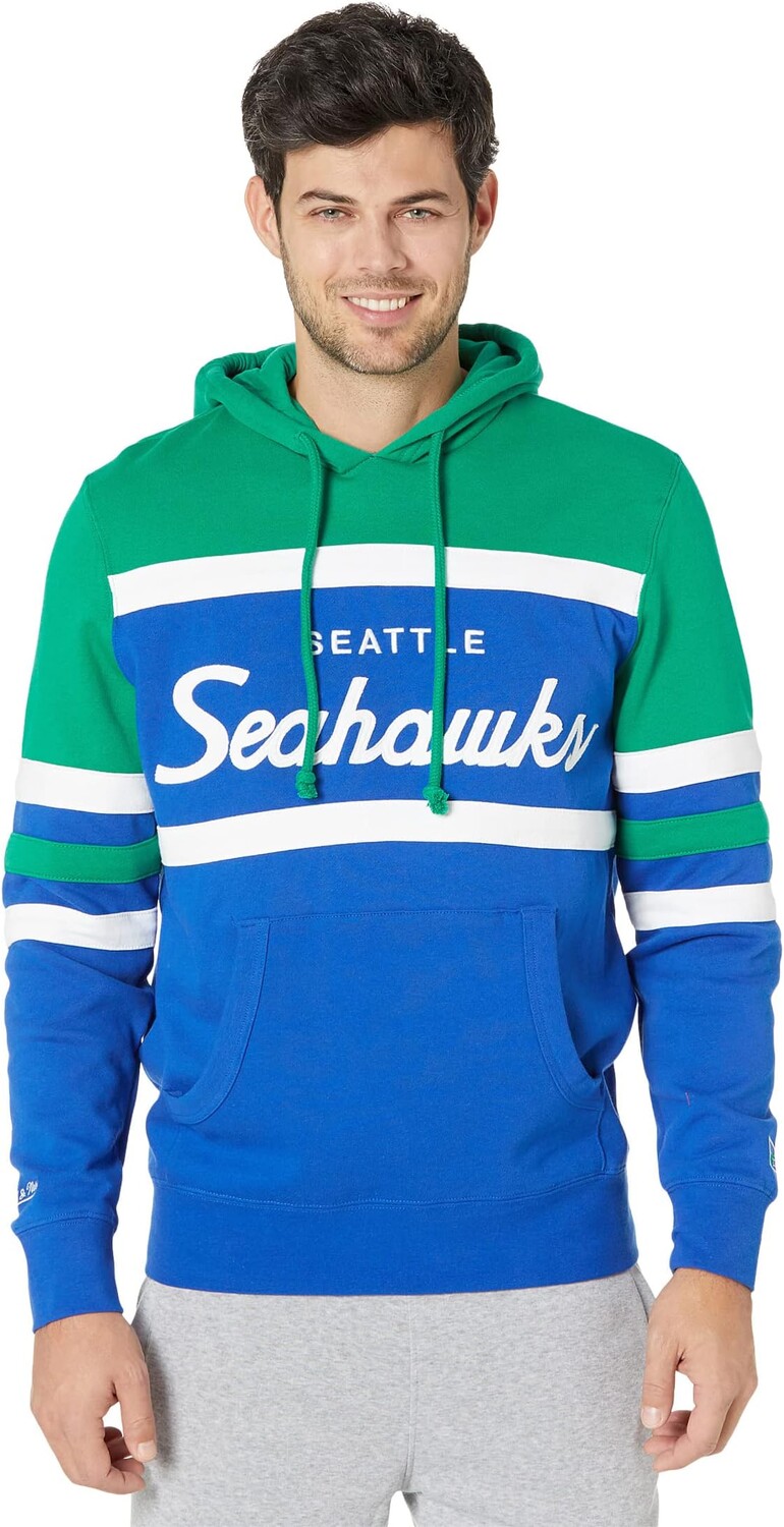 

Худи Mitchell & Ness NFL Head Coach Hoodie Seahawks, цвет Green/Royal