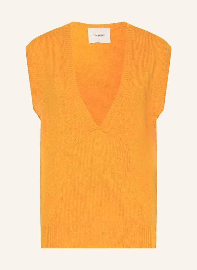 Жилет-свитер из кашемира Lisa Yang, оранжевый