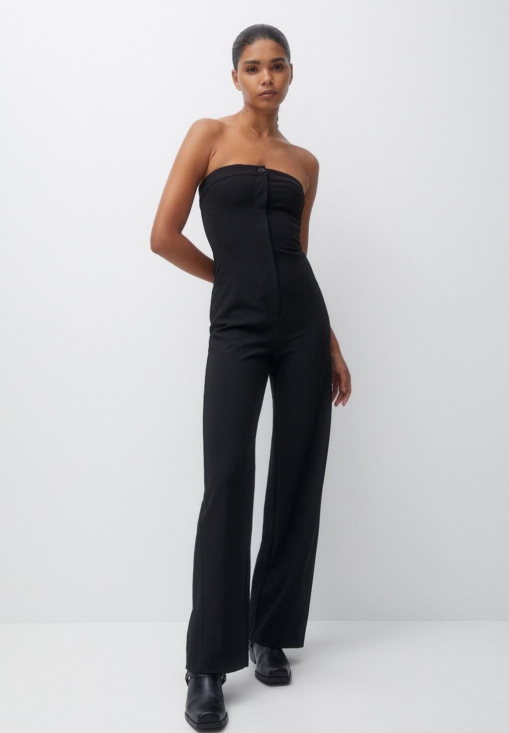 

Комбинезон Bandeau PULL&BEAR, черный