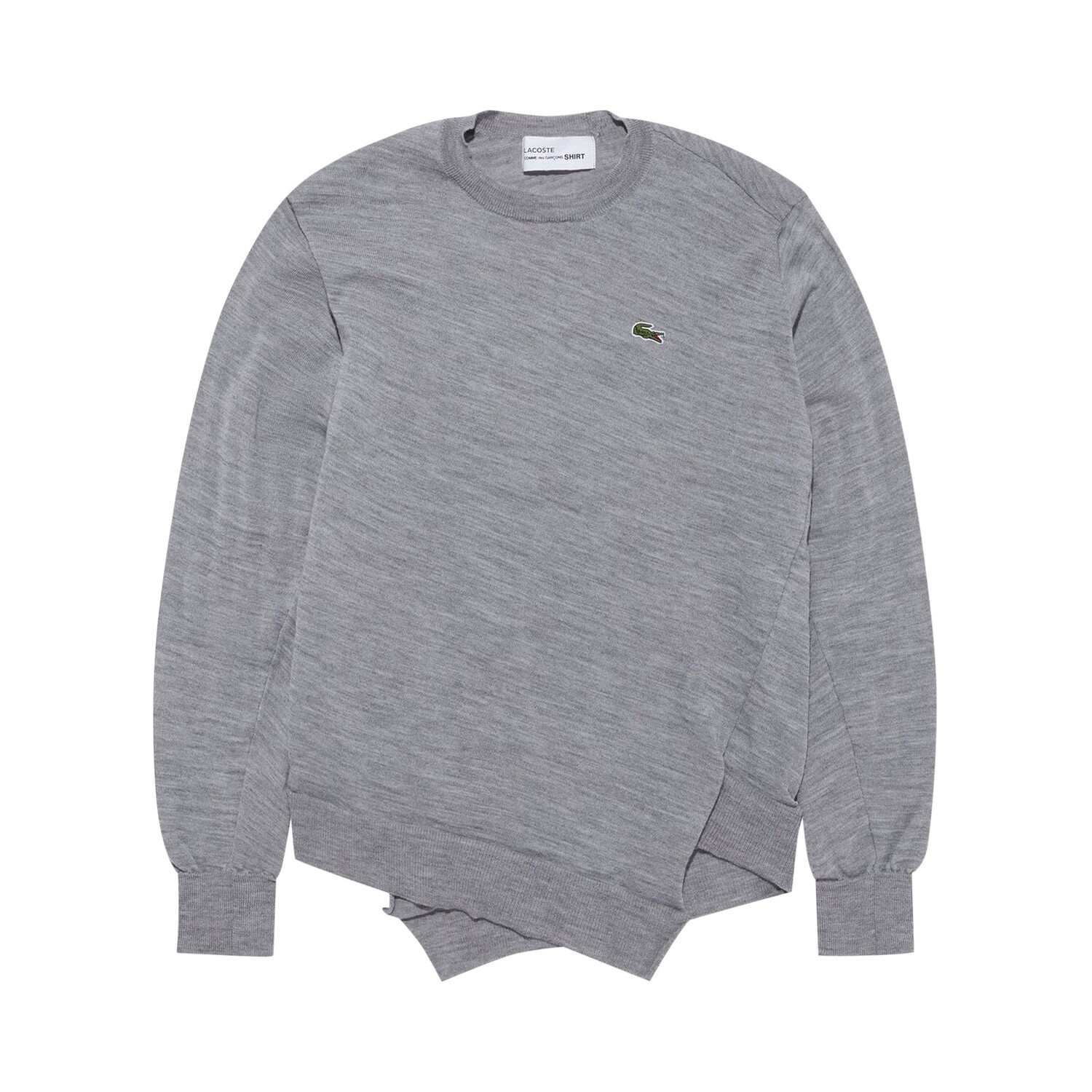 

Comme des Garçons SHIRT x Lacoste Маленький свитер с вышитым логотипом, цвет Серый