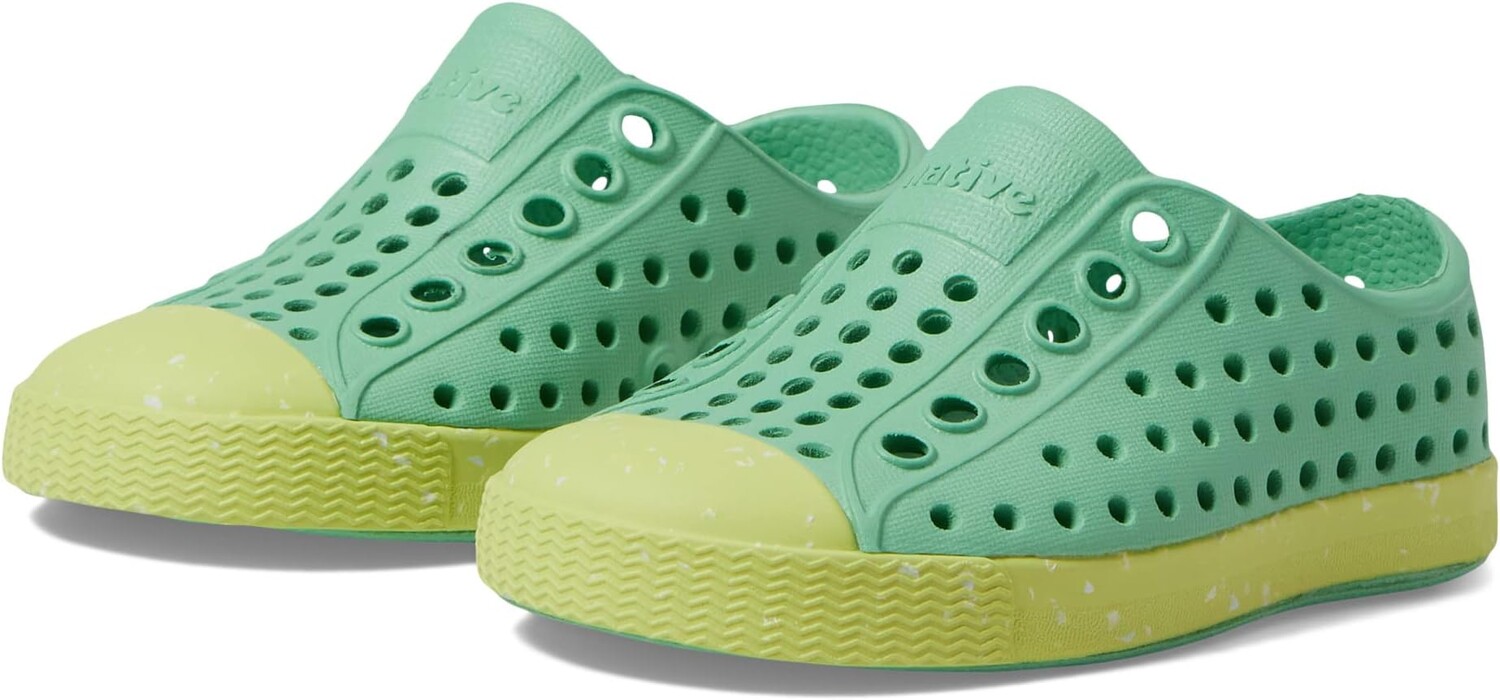 

Кроссовки Jefferson Bloom Slip-On Sneakers Native Shoes Kids, цвет Candy Green/Celery Green/Shell Speckles