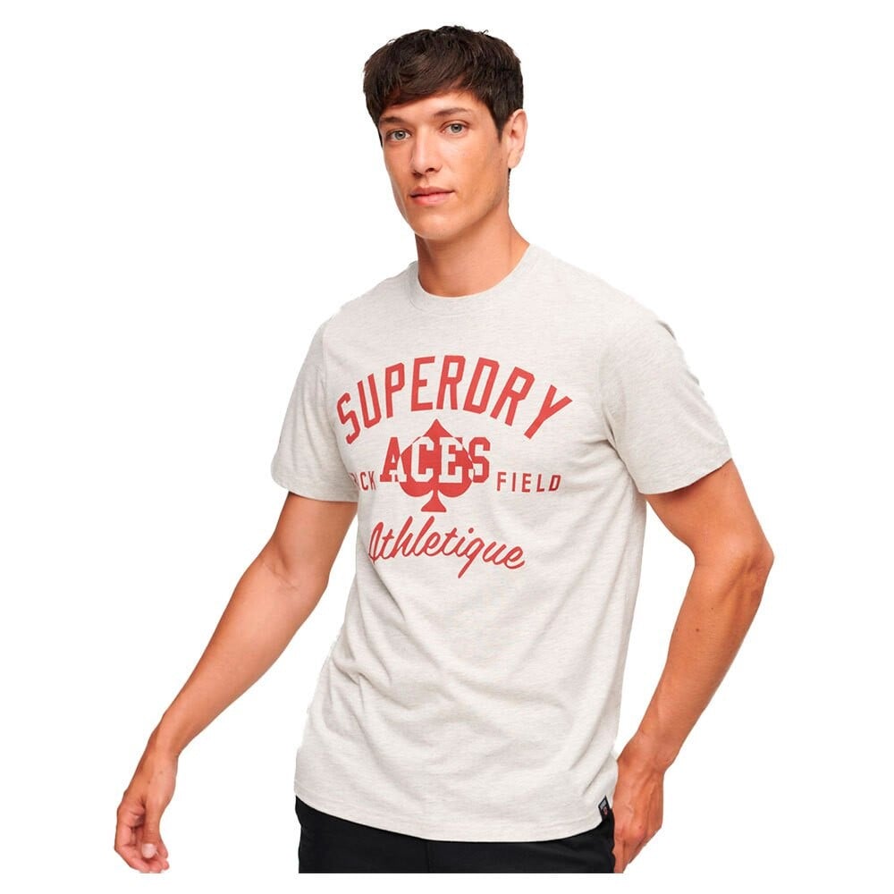 Футболка Superdry Athletic College Graphic Short Sleeve Round Neck, серый