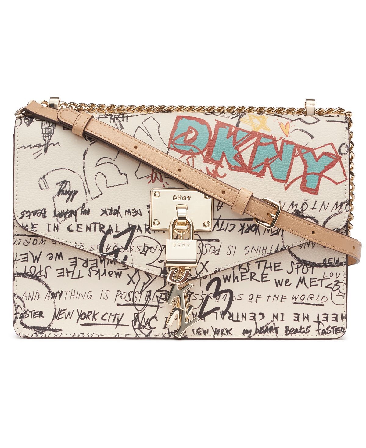 

Большая сумка через плечо Elissa DKNY, белый
