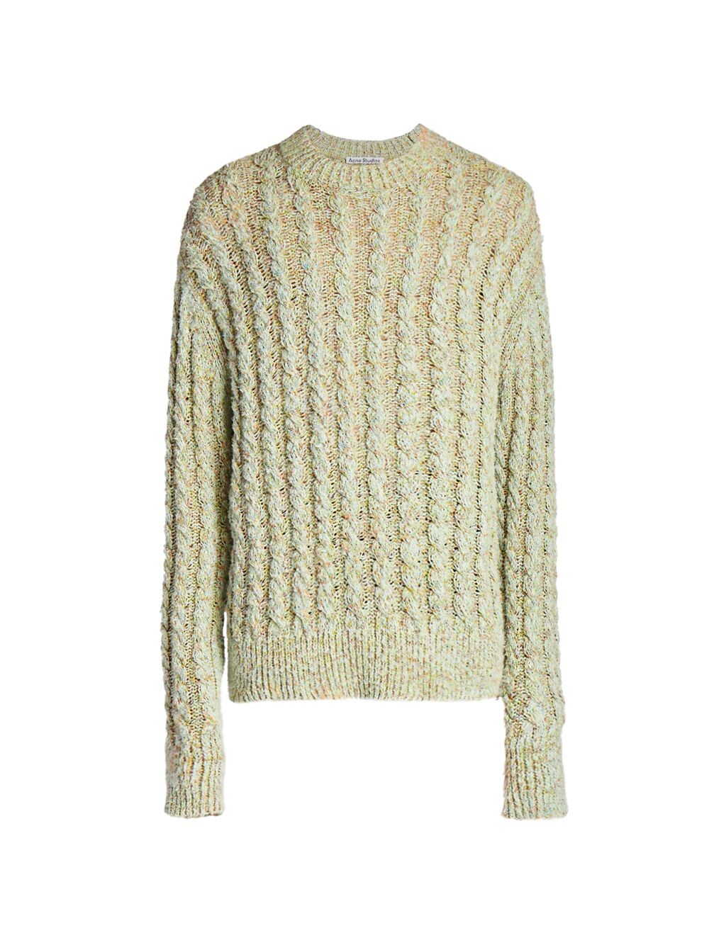 

Свитер Kermes вязаной косой вязки Acne Studios, зеленый