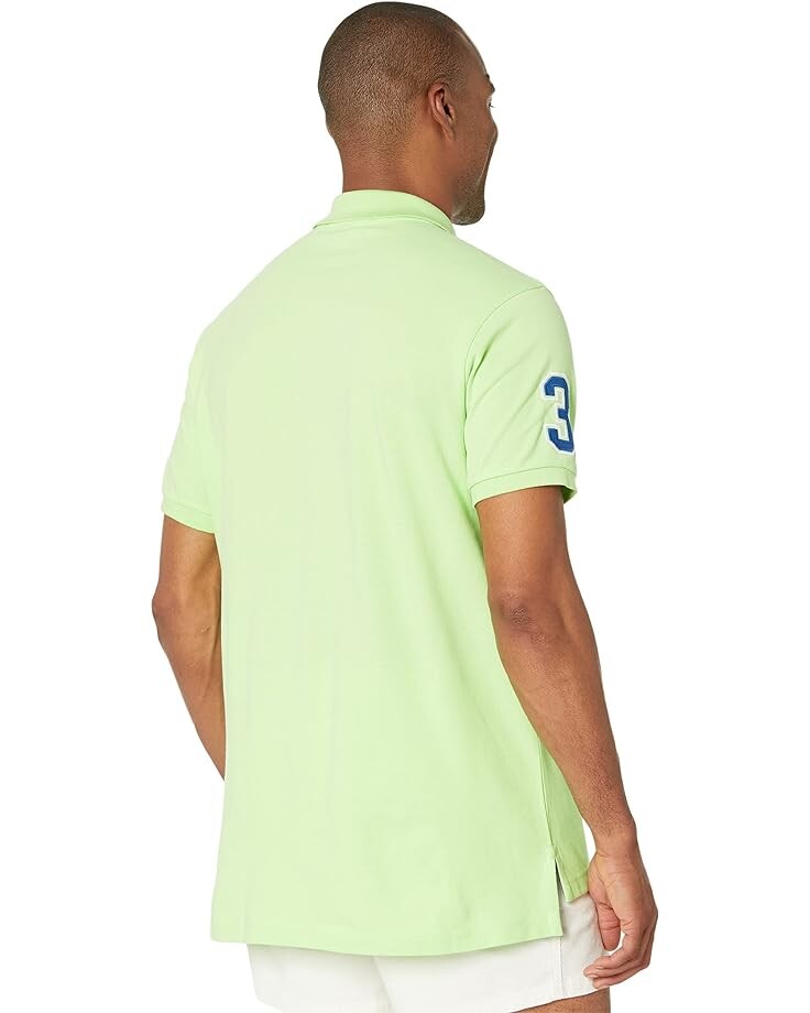 

Поло U.S. POLO ASSN. Slim Fit Big Horse Polo with Stripe Collar, цвет Paradise Mint