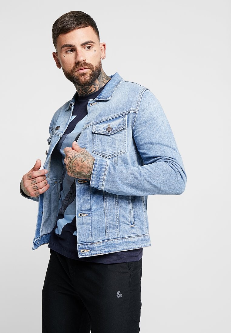 

Джинсовая куртка JJIALVIN JJJACKET Jack & Jones, синий деним