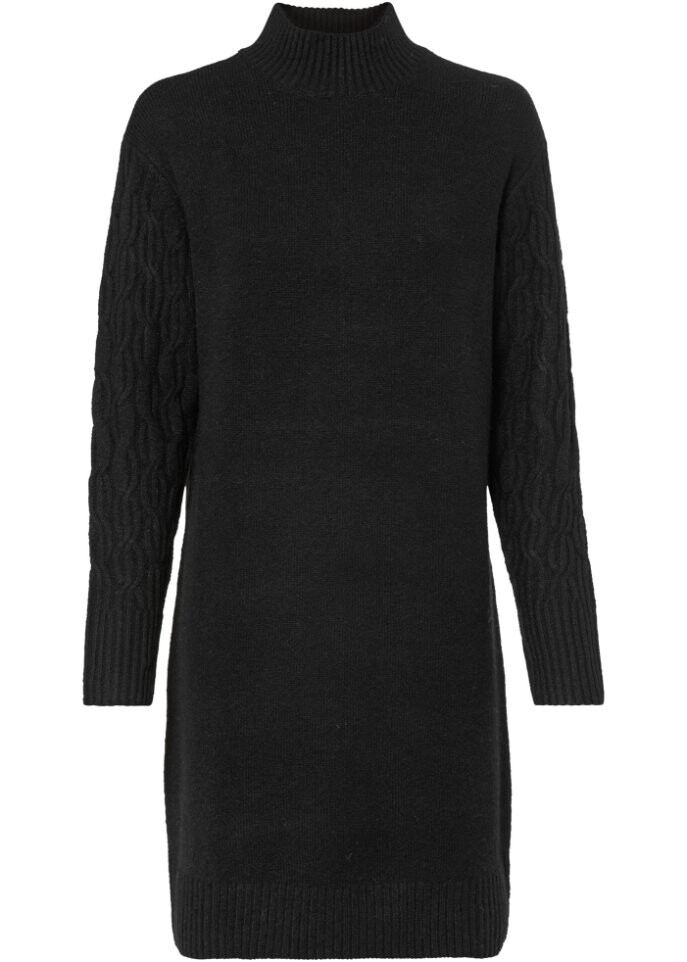 

Трикотажное платье с содержанием шерсти Bpc Bonprix Collection, черный