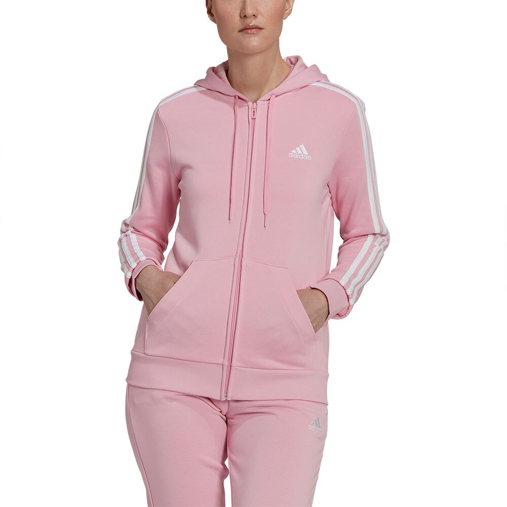 

Толстовка adidas Sportswear Essentials French Terry 3 Stripes Full Zip, розовый