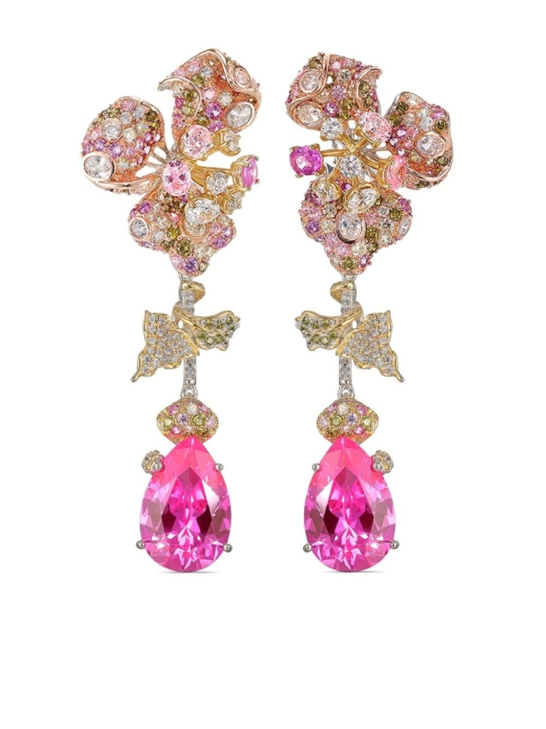 

Серьги Blush Orchid из розового золота с бриллиантами и сапфиром Anabela Chan, розовый
