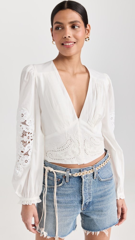 

Блуза FARM Rio Off-White Lace