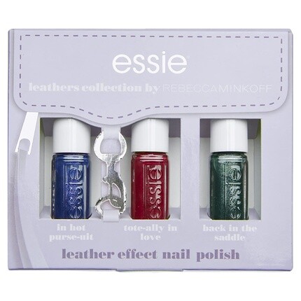 

Набор Leather Look Bold 3 Мини-лак для ногтей 454 Hot Purse-Uit 453 Tote-Ally In Love 455 Back In The Saddle — набор из 3 шт., Essie
