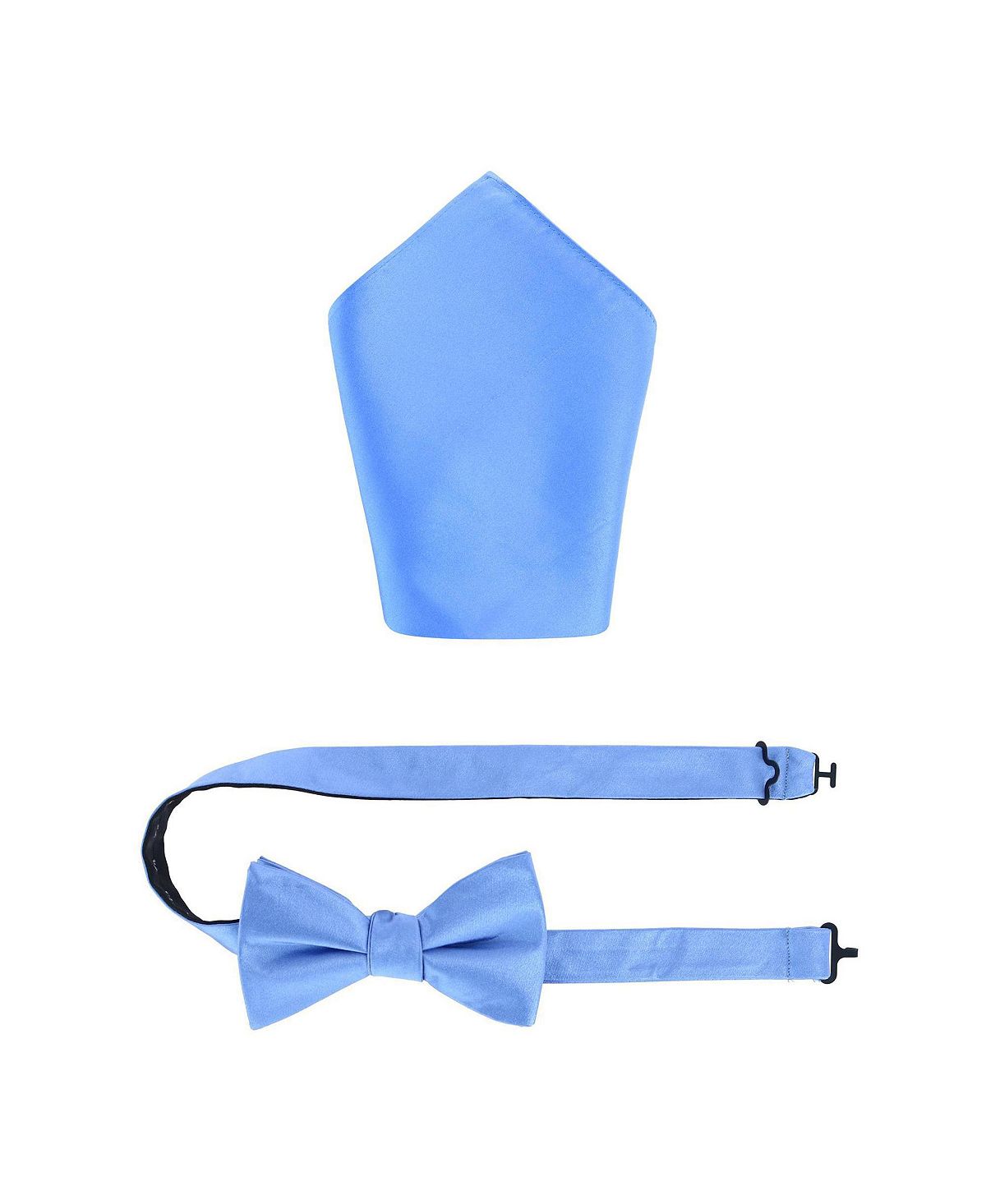 Комбинация однотонного шелкового галстука-бабочки и нагрудного платка Sutton TRAFALGAR