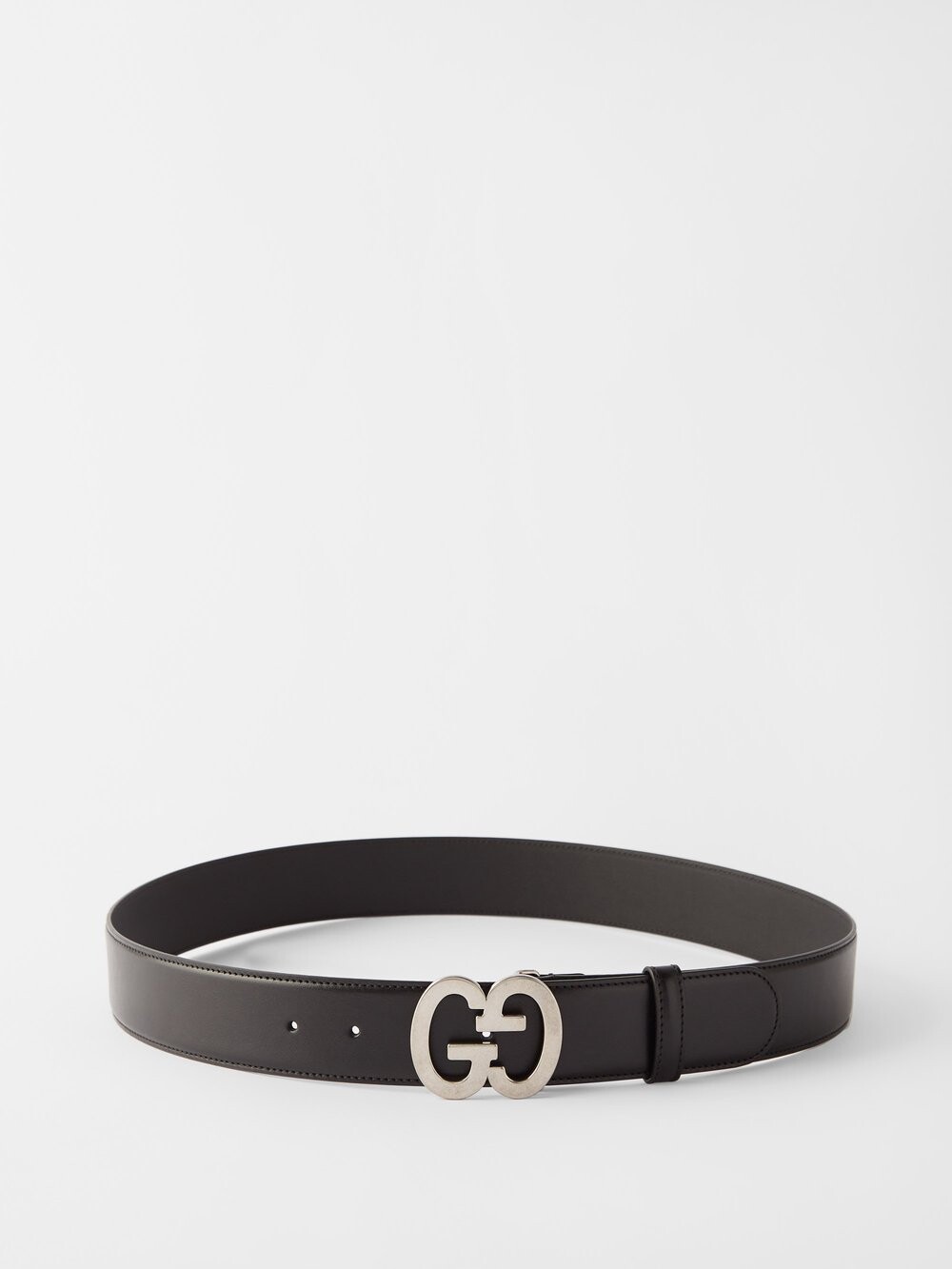 

Кожаный ремень с пряжкой gg Gucci, черный