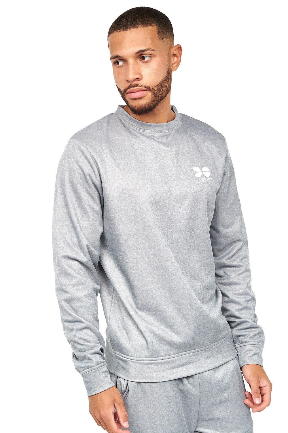 

Спортивный топ Langtons с круглым вырезом Crosshatch, серый