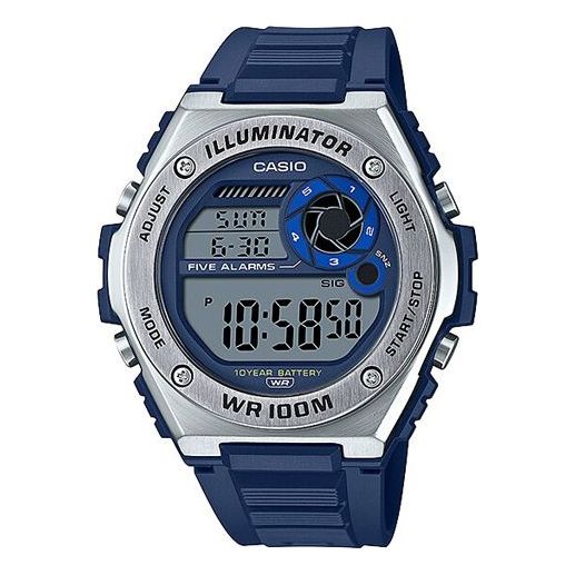 Часы CASIO Quartz Waterproof Sports Mens Blue Digital, синий цена и фото