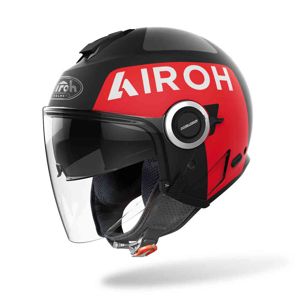 Реактивный шлем Helios Up Airoh, черный матовый/красный